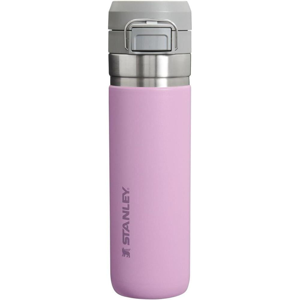 Botella de agua Stanley Quick Flip GO, tapa de botón, a prueba de fugas, acero inoxidable aislado, libre de BPA, lila