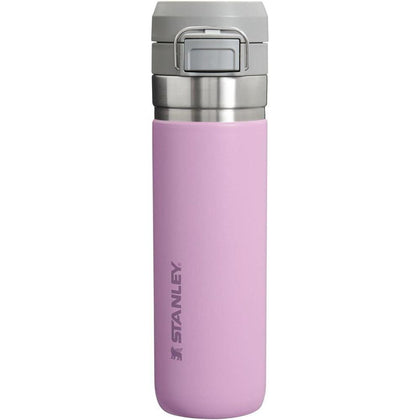 Botella de agua Stanley Quick Flip GO, tapa de botón, a prueba de fugas, acero inoxidable aislado, libre de BPA, lila