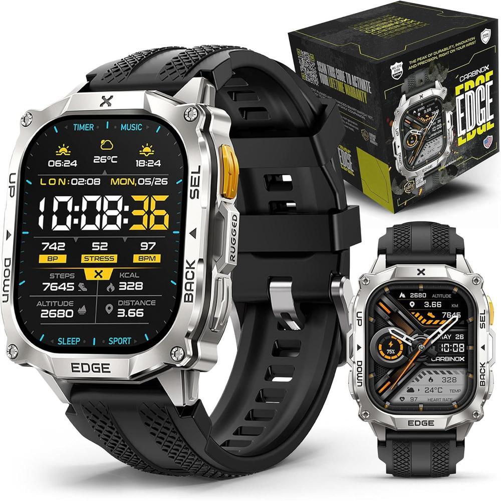 Smartwatch CARBINOX Edge con AMOLED, Bluetooth, resistente al agua, GPS y llamadas para Android e iOS