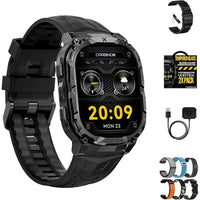 CARBINOX Vortex Smartwatch: Llamadas, rastreador fitness robusto, impermeable, diseño deportivo para vida activa