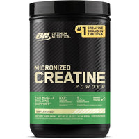 Optimum Nutrition Creatina Micronizada Monohidratada en Polvo, Sin Sabor, para Crecimiento y Energía Muscular, 120 Porciones