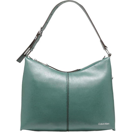 Bolso de hombro Hobo Calvin Klein Max Top Zip, cuero vegano de alta calidad y organización interior segura