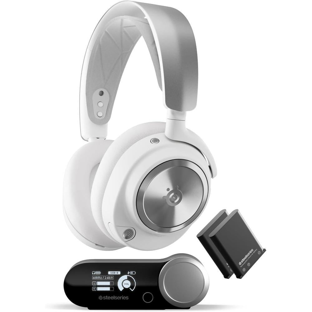 SteelSeries Arctis Nova Pro: Auriculares inalámbricos con ANC y dos baterías, micrófono ClearCast Gen 2 para múltiples plataformas