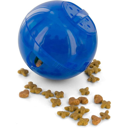 PetSafe SlimCat Juguete y dispensador de comida interactivo para gatos, azul, fomenta el ejercicio y la digestión, 15 cm