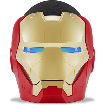 Paquete Echo Dot 5ª Gen con soporte edición limitada Iron Man, mejor sonido y control inteligente