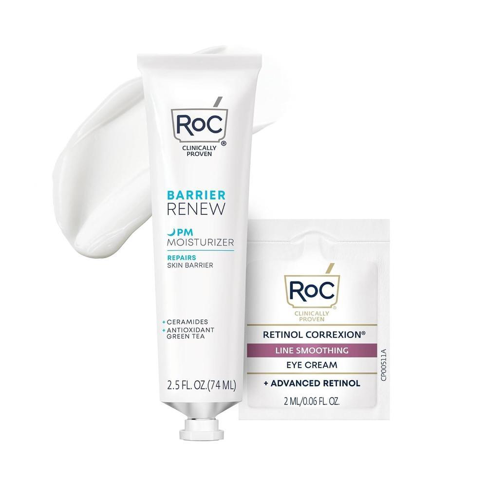 RoC Barrier Renew Crema Hidratante Nocturna Con Ceramidas Y Té Verde Antioxidante 70ml