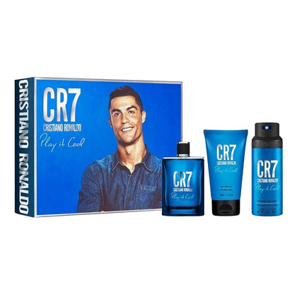 Play It Cool de Cristiano Ronaldo para hombres - Juego de regalo con EDT, gel de ducha y spray corporal