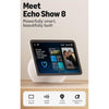 Echo Show 8 de Amazon, pantalla HD con audio espacial y control de Smart Home, color blanco