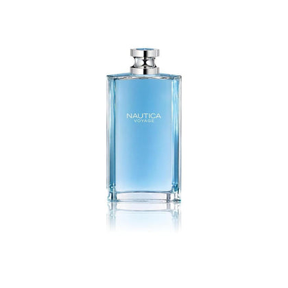 Nautica Voyage Eau de Toilette, fragancia masculina fresca con notas de manzana, loto indio y cedro, ideal para el uso diario