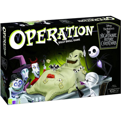 Juego de mesa Operation: Pesadilla Antes de Navidad, con arte de Oogie Boogie, edición coleccionista, para 1 o más jugadores