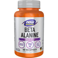 Beta-Alanina NOW Foods retrasa la fatiga muscular, mejora la resistencia, 120 cápsulas veganas