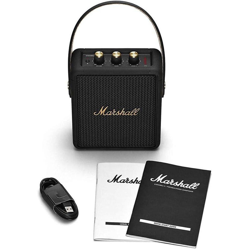 Marshall Stockwell II - Altavoz Bluetooth portátil con más de 20 horas de reproducción, resistente al agua y diseño compacto