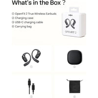 Shokz Openfit 2: Auriculares Abiertos Bluetooth Con Micrófono Y Gancho Para La Oreja, 48h Reproducción, Negros