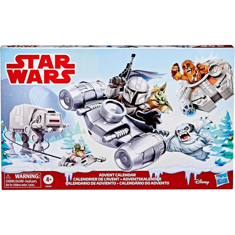 Calendario de Adviento Star Wars con 24 Sorpresas, Incluye Figuras y Vehículos para Niños y Niñas Mayores de 4 Años