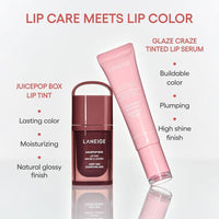 LANEIGE Tinte labial JuicePop, hidratante 12 horas, color jugoso edificable y brillo nutritivo, esencial de K‑Beauty