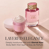 Perfume Eternal Aura Eau de Parfum Elizabeth Arden con notas de pimienta rosa, magnolia y sándalo, aroma floral y ámbar
