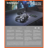SteelSeries Arctis Nova Pro Wireless - Auriculares Gaming Multisistema de Alta Fidelidad con Cancelación de Ruido