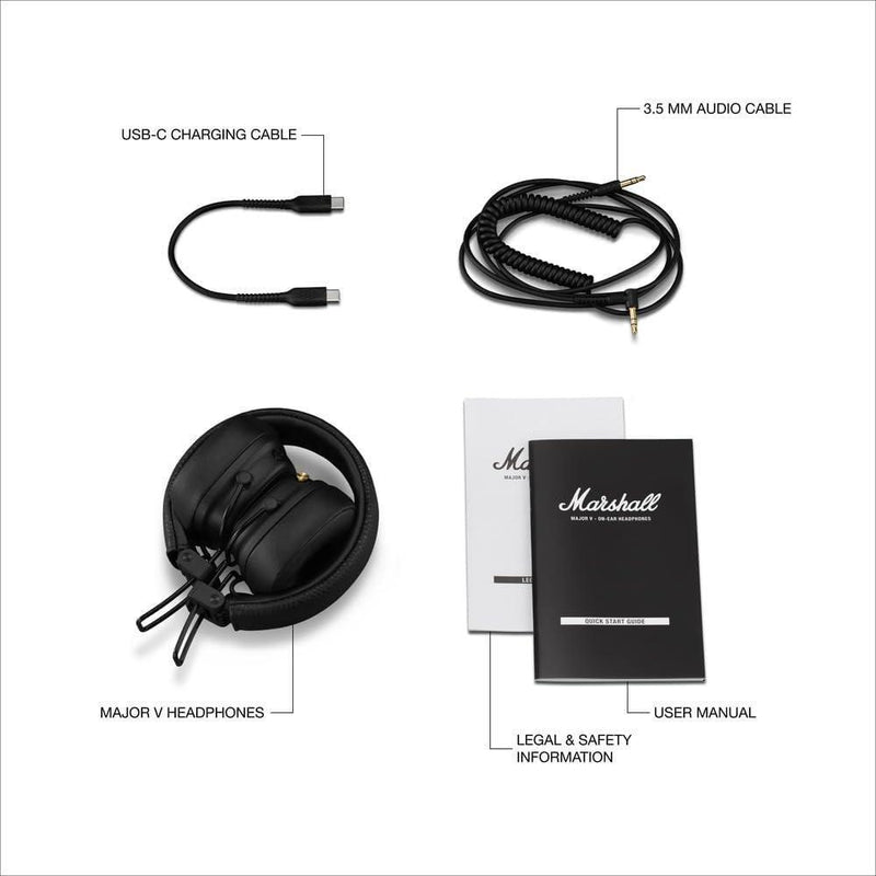 Marshall Major V Audífonos Bluetooth Mayor V Negro Supraaurales