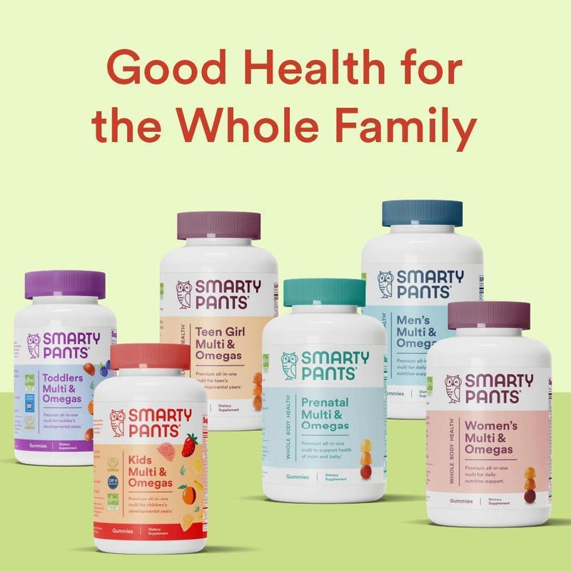 SmartyPants Gomitas multivitamínicas y de fibra para niños con vitaminas D3, C, B12, B6, A, zinc, biotina, tres sabores