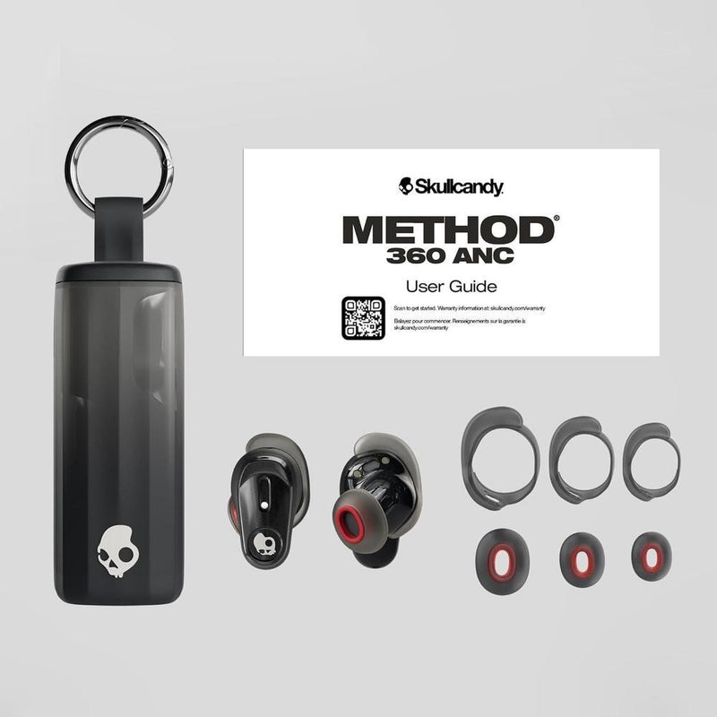 Skullcandy Method 360 ANC Auriculares Inalámbricos con Sonido Bose, Cancelación de Ruido, Resistente a Agua y Sudor