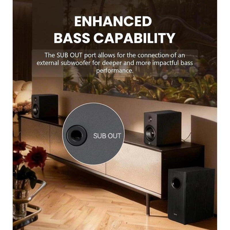 Edifier Altavoces M90: Alta resolución, 100W, Bluetooth 6.0, HDMI eARC, SUB Out, negro, control remoto