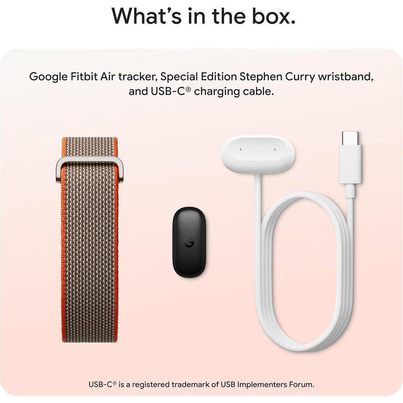 Google Fitbit Air Edición Especial Stephen Curry con seguimiento de actividad, ritmo cardíaco y sueño, coaching AI