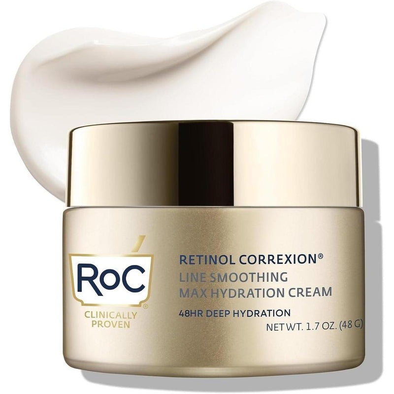 RoC Hidratante Facial Antienvejecimiento con Retinol y Ácido Hialurónico para Líneas Finas, Manchas Oscuras y Cicatrices
