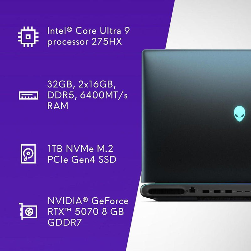 Alienware 18 Area-51 Laptop De Gaming Intel Core 9 32GB RAM SSD 1TB RTX 5070