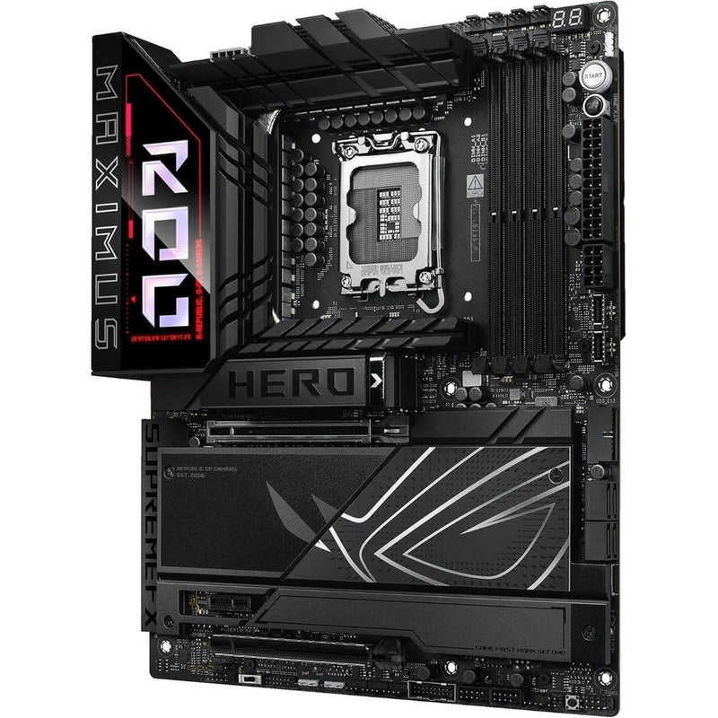 ASUS ROG Maximus Z890 Hero Placa base Intel Z890 LGA 1851, Intel avanzada lista para PC, 22+2+1+2 etapas, DDR5, WiFi 7, 3X PCIe 5.0 M.2