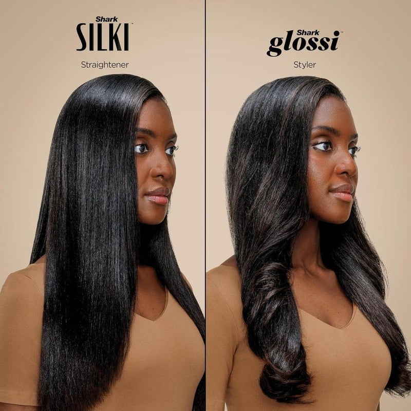 Shark Glam Ceramic: Sistema de peinado y secado con alisador y brillo de aire, ideal para cabello rizado y enrollado