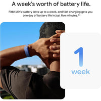 Google Fitbit Air, rastreador de actividad sin pantalla, con seguimiento fitness, ritmo cardíaco y sueño. Coaching IA personalizado
