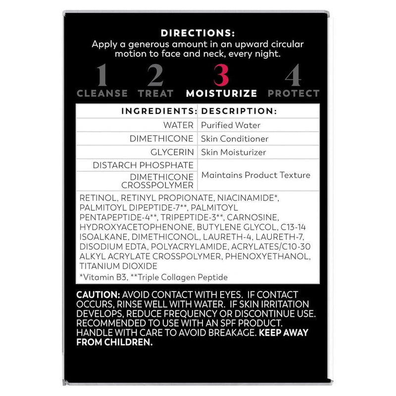 Olay Crema De Noche De Retinol Para Mujeres Hidratante Antiarrugas Sin Fragancia No Grasa 50.3ml