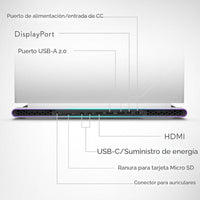 Alienware Gaming Laptop X16 R2, QHD+ Pantalla, Core i9, 32GB RAM, 1TB SSD, RTX 4080, Win 11, Plata Lunar