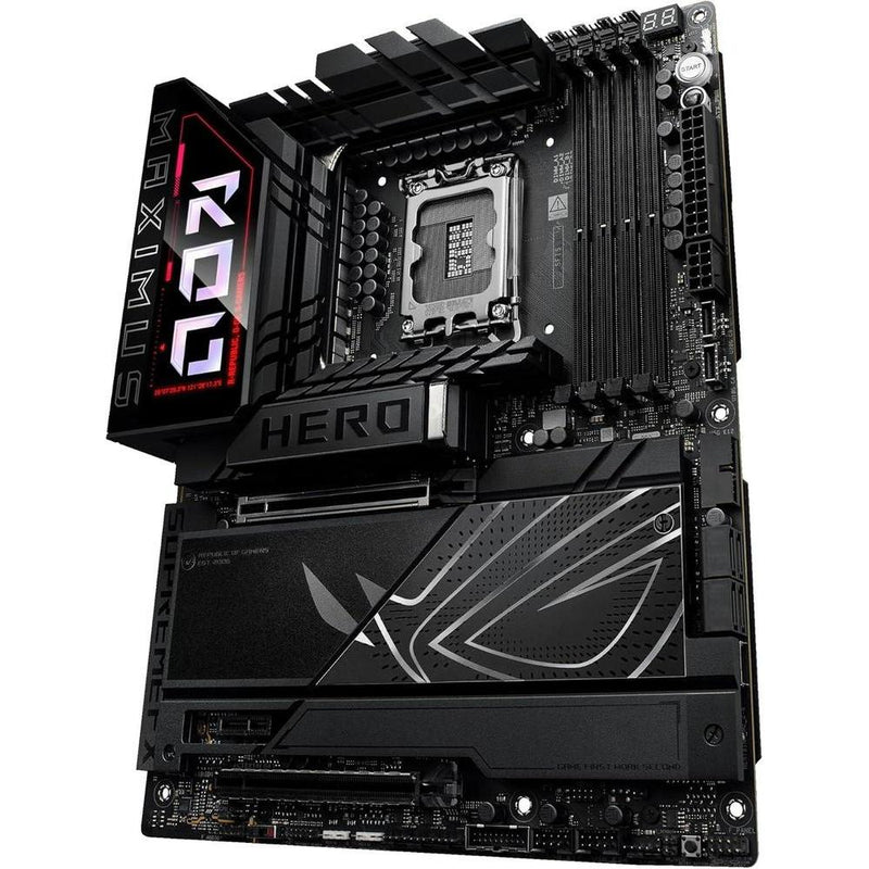 ASUS ROG Maximus Z890 Hero Placa base Intel Z890 LGA 1851, Intel avanzada lista para PC, 22+2+1+2 etapas, DDR5, WiFi 7, 3X PCIe 5.0 M.2