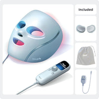 Shark CryoGlow Máscara Facial LED con Refrigeración, Reparación Antienvejecimiento y Manchas, Terapia de Luz Infrarroja, Control Remoto