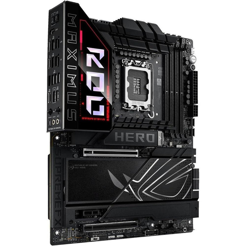 ASUS ROG Maximus Z890 Hero Placa base Intel Z890 LGA 1851, Intel avanzada lista para PC, 22+2+1+2 etapas, DDR5, WiFi 7, 3X PCIe 5.0 M.2
