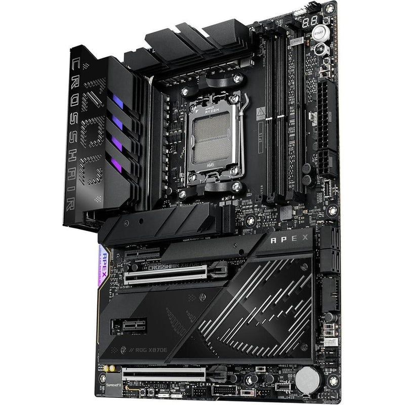 ASUS ROG Crosshair X870E APEX Motherboard con Advanced AI, DDR5, Wi-Fi 7, DIMM.2, PCIe 5.0 y USB4 para alto rendimiento