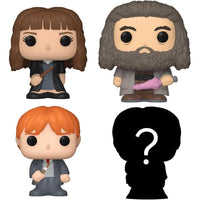 Funko Bitty Pop! Mini coleccionables de Harry Potter, paquete de 4 – Hermione, Hagrid, Ron y figura de persecución misteriosa