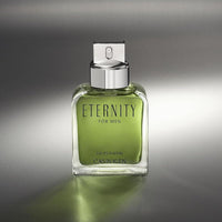 Calvin Klein Eternity Eau de Parfum, fragancia masculina amaderada con notas de salvia, ciprés y gamuza, perfume de lujo de larga duración