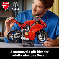 LEGO Technic Ducati Panigale V4 S, set de construcción para adultos, idea de regalo con modelo detallado de moto