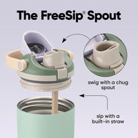 Owala FreeSip Sway Botella de Agua de Acero Inoxidable con Boquilla 2 en 1 y Aislamiento de Triple Capa Verde Eucalipto