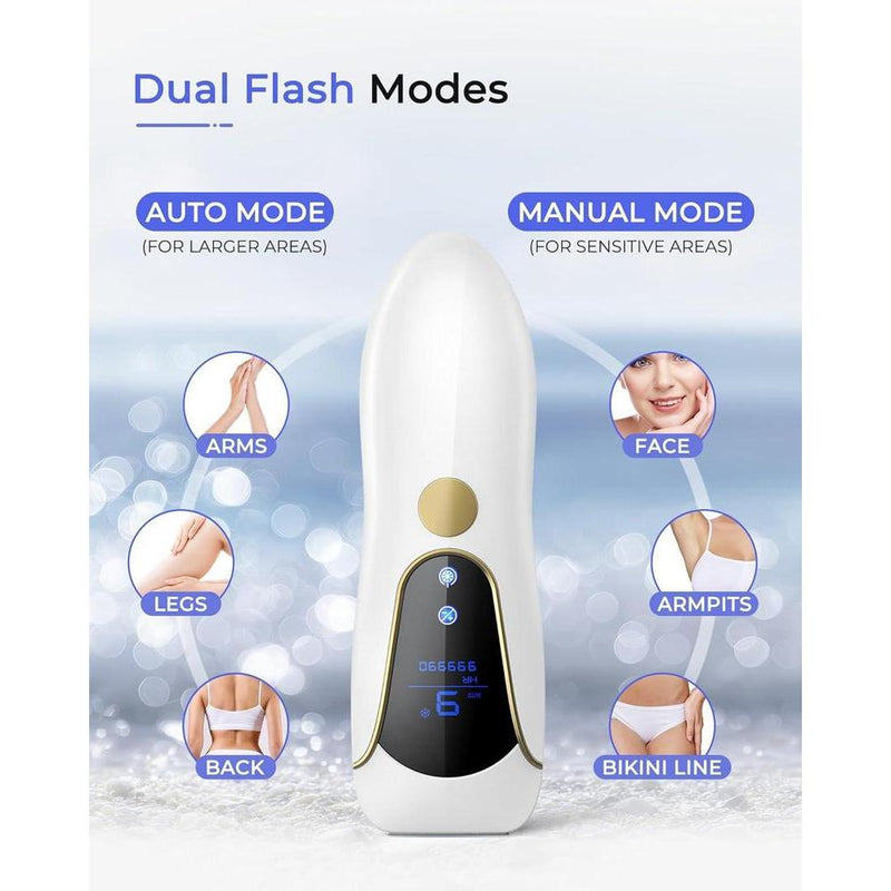 Depilación Láser IPL Finquin Air 15 Para Resultados Duraderos Desde Casa Con 3 Modos Y Enfriamiento Por Hielo