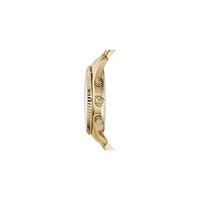 Michael Kors Reloj cronógrafo Lexington de acero inoxidable color oro con funciones de cronógrafo y cronómetro