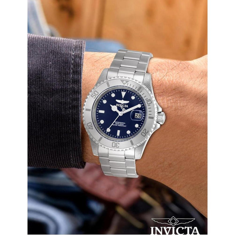 Invicta Pro Diver 34023 Reloj de Acero Inoxidable para Hombre con Esfera Azul y Movimiento de Cuarzo