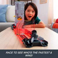 Juego de Pista Hot Wheels Racing Formula 1 con Autos a Escala para Carreras en Paralelo y Comienzo de Cuadrícula