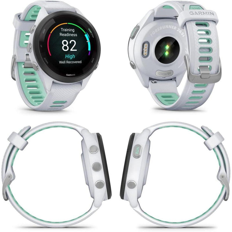 Garmin Forerunner 265S Music GPS Smartwatch Pantalla AMOLED Auriculares 42mm Blanco Piedra