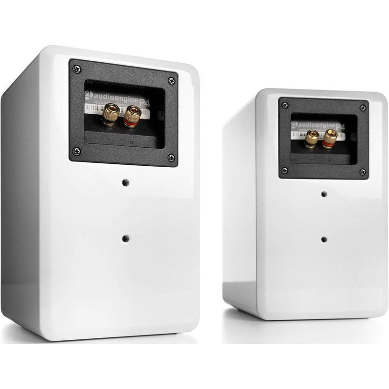 Audioengine P4 Altavoces pasivos de estantería de 2 vías en color blanco para sonido estéreo de alto rendimiento