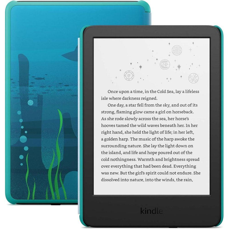 Amazon Kindle Kids 16GB con 6 meses de Amazon Kids+, incluye cubierta, libros sin anuncios y pantalla sin reflejos