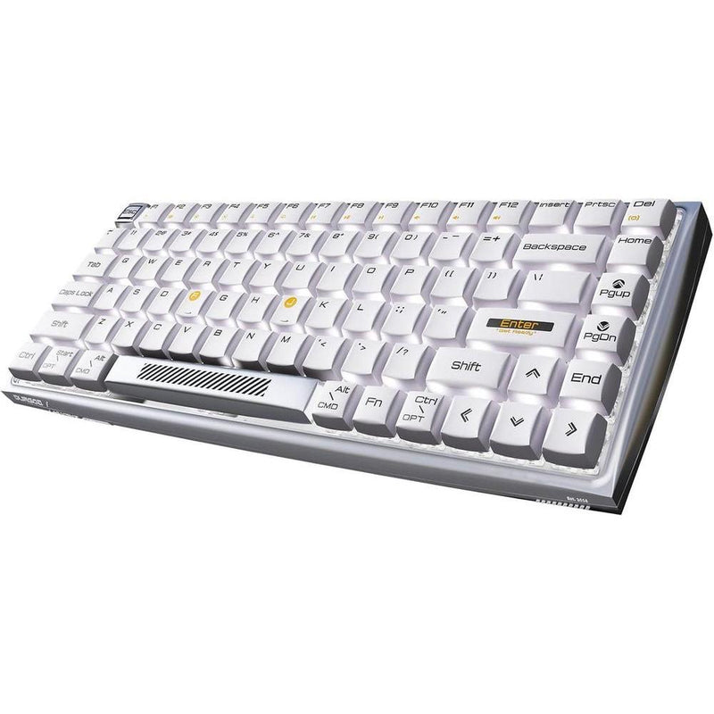 Teclado mecánico inalámbrico Ollyn K710 con 84 teclas, Bluetooth y retroiluminación LED, compatible con dispositivos PC, Mac y Linux.