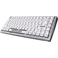 Teclado mecánico inalámbrico Ollyn K710 con 84 teclas, Bluetooth y retroiluminación LED, compatible con dispositivos PC, Mac y Linux.